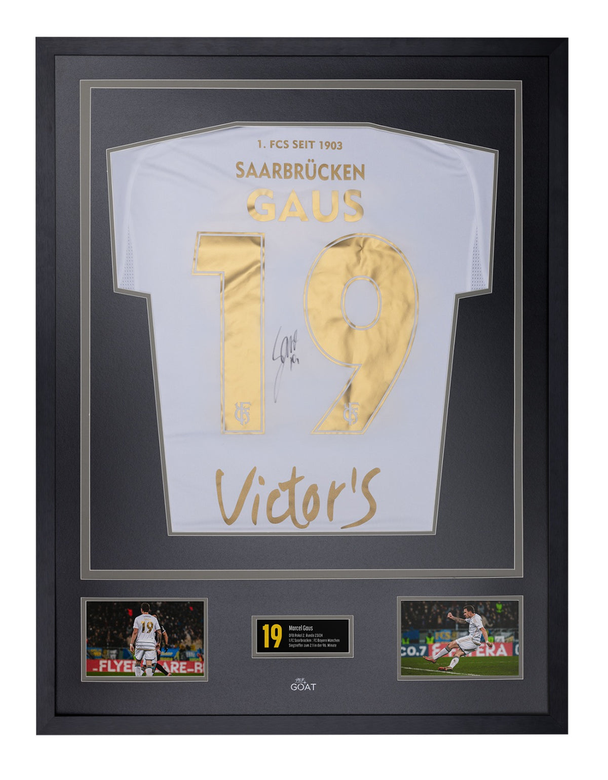 1. FC Saarbrücken 120 ans Signature Edition – Marcel Gaus encadré et signé