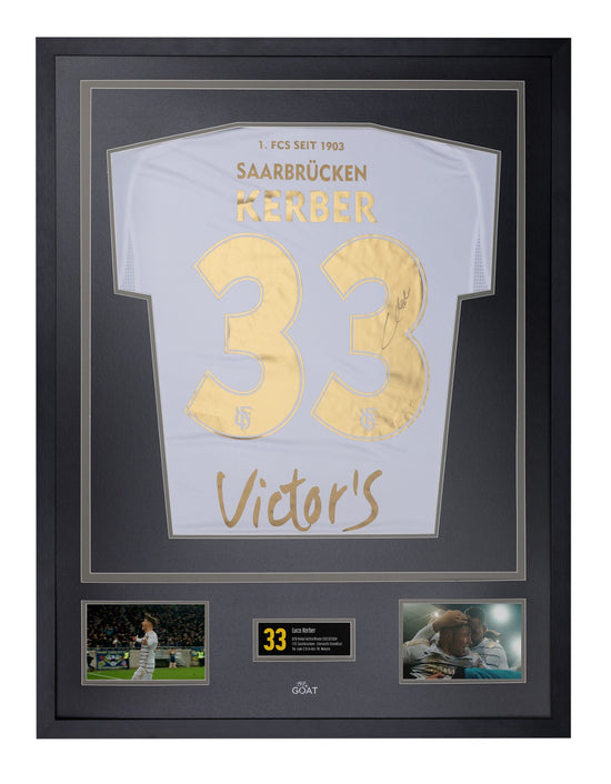 1. FC Saarbrücken 120 Jahre Signature Edition – Luca Kerber gerahmt & signiert