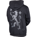 Hoodie 1.FCS Logo Black mit Rückendruck Löwe