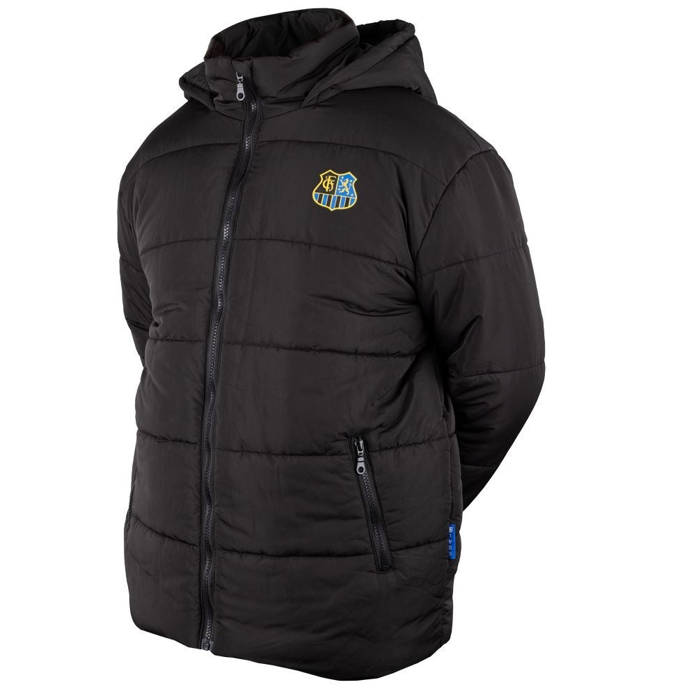 Winterjacke kurz schwarz mit Wappen