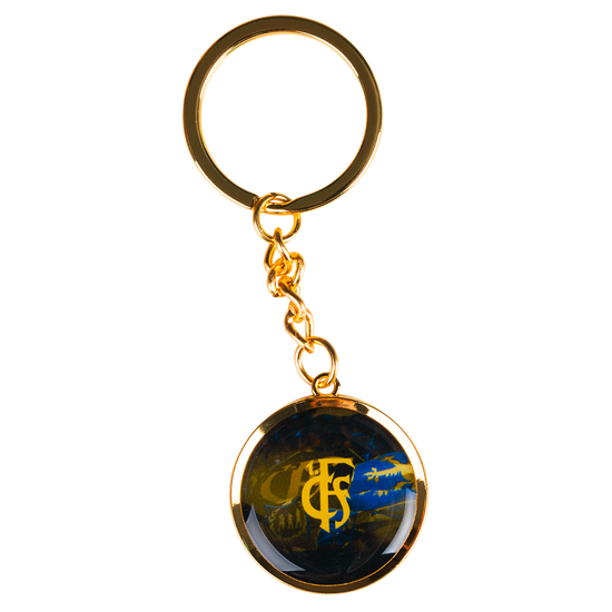Schlüsselanhänger rund mit "1FCS" in gold
