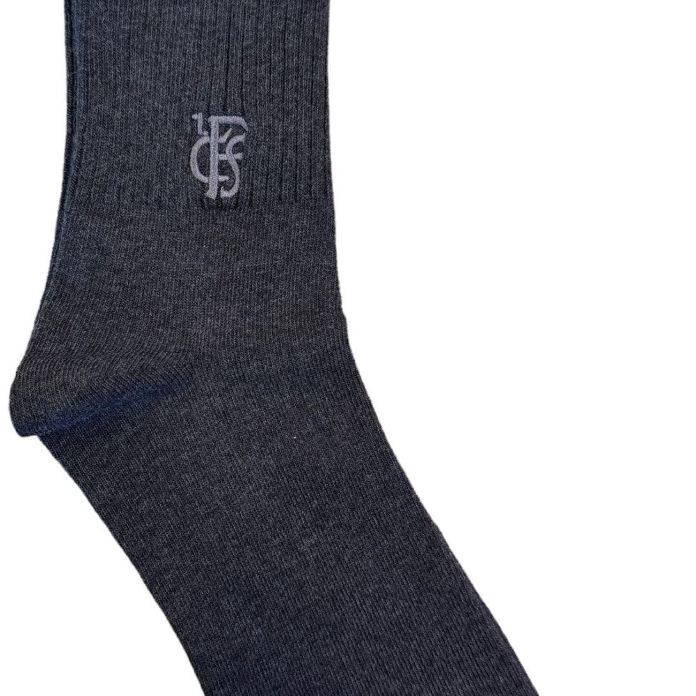 Socken Anthrazit mit gesticktem Logo