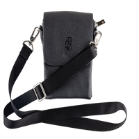 Hochwertige Stadiontasche in Leder schwarz-FCS
