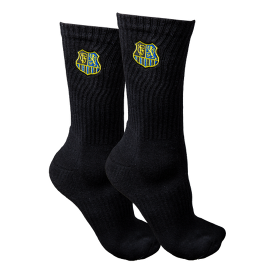 FCS College Socken mit Wappen schwarz
