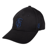 Basecap schwarz mit Logo in blau