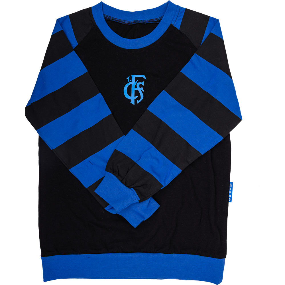 Kids Longsleeve mit gestreiften Armen-FCS