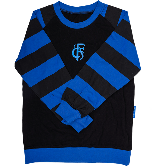 Kids Longsleeve mit gestreiften Armen-FCS