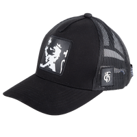 Basecap mit Löwe/weiß, Snapback in schwarz FCS