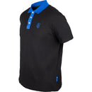 Polo in schwarz mit blauem Kragen  FCS