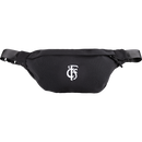 Gürteltasche schwarz mit Logo in Weiß