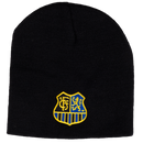 FCS black beanie with crest, no cuff