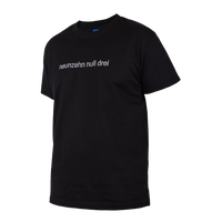 T-Shirt schwarz" neunzehn null drei" gestickt