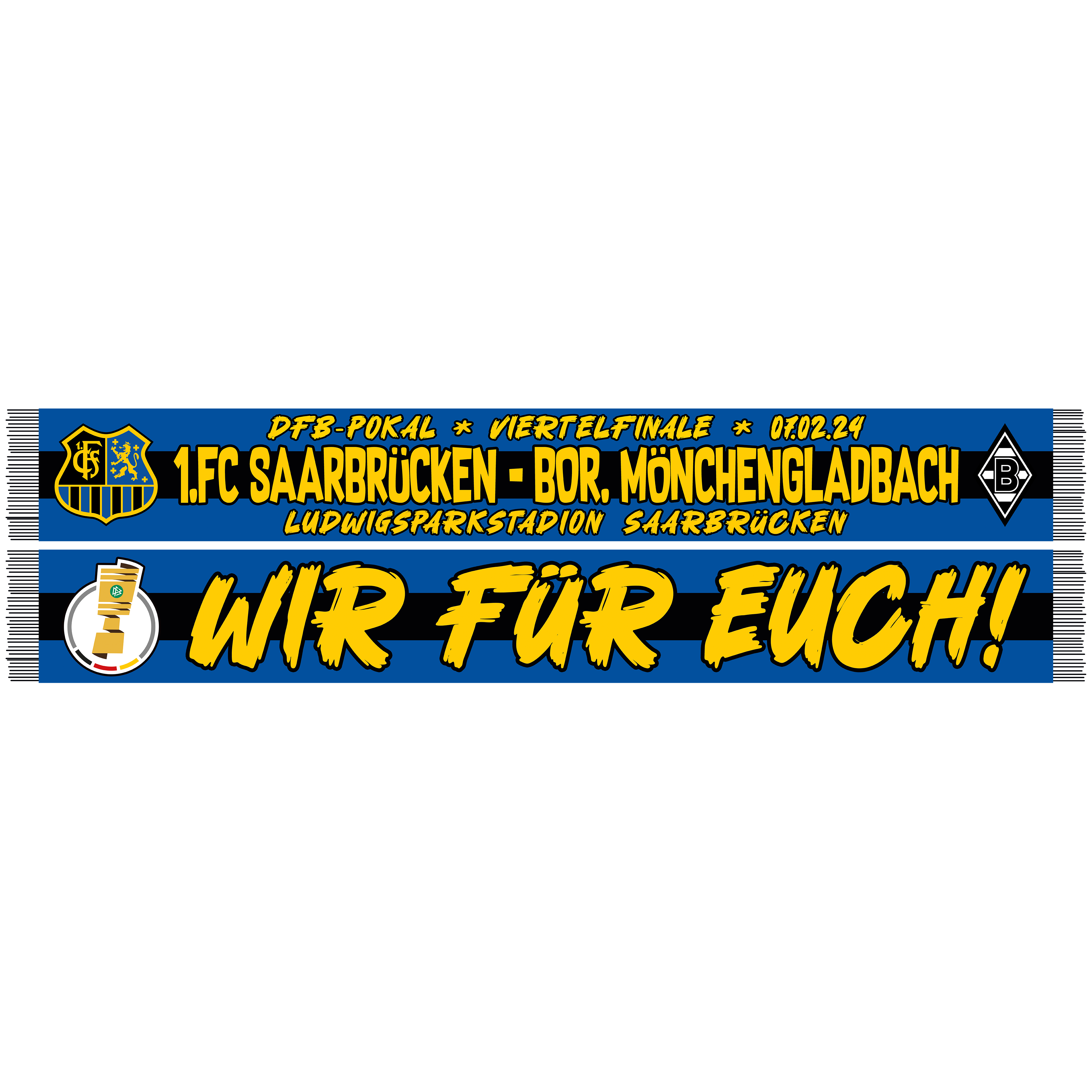 FCS-Schal DFB Pokal Borussia Mönchengladbach