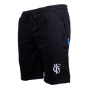 Short schwarz mit weißem Logo bestickt