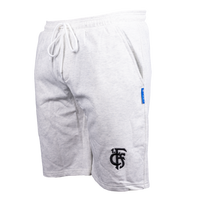 Short grau mit schwarzem Logo bestickt