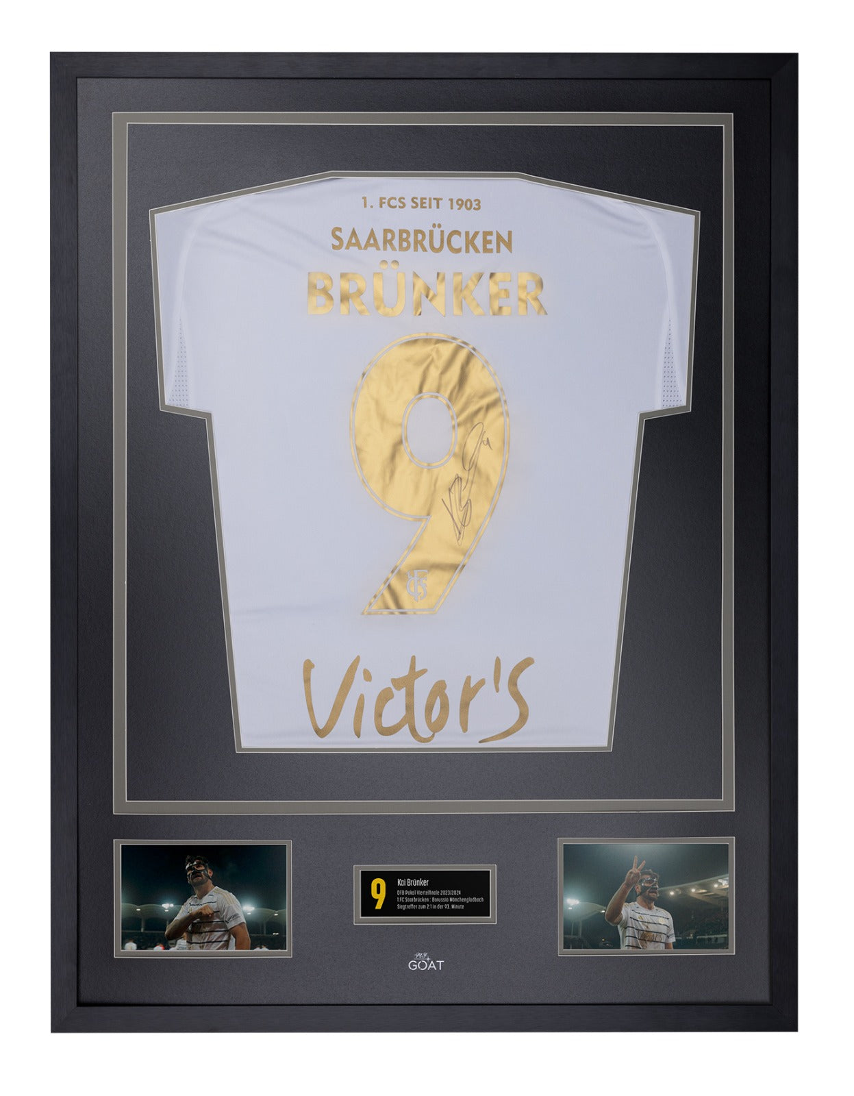 1. FC Saarbrücken 120 Jahre Signature Edition – Kai Brünker gerahmt & signiert