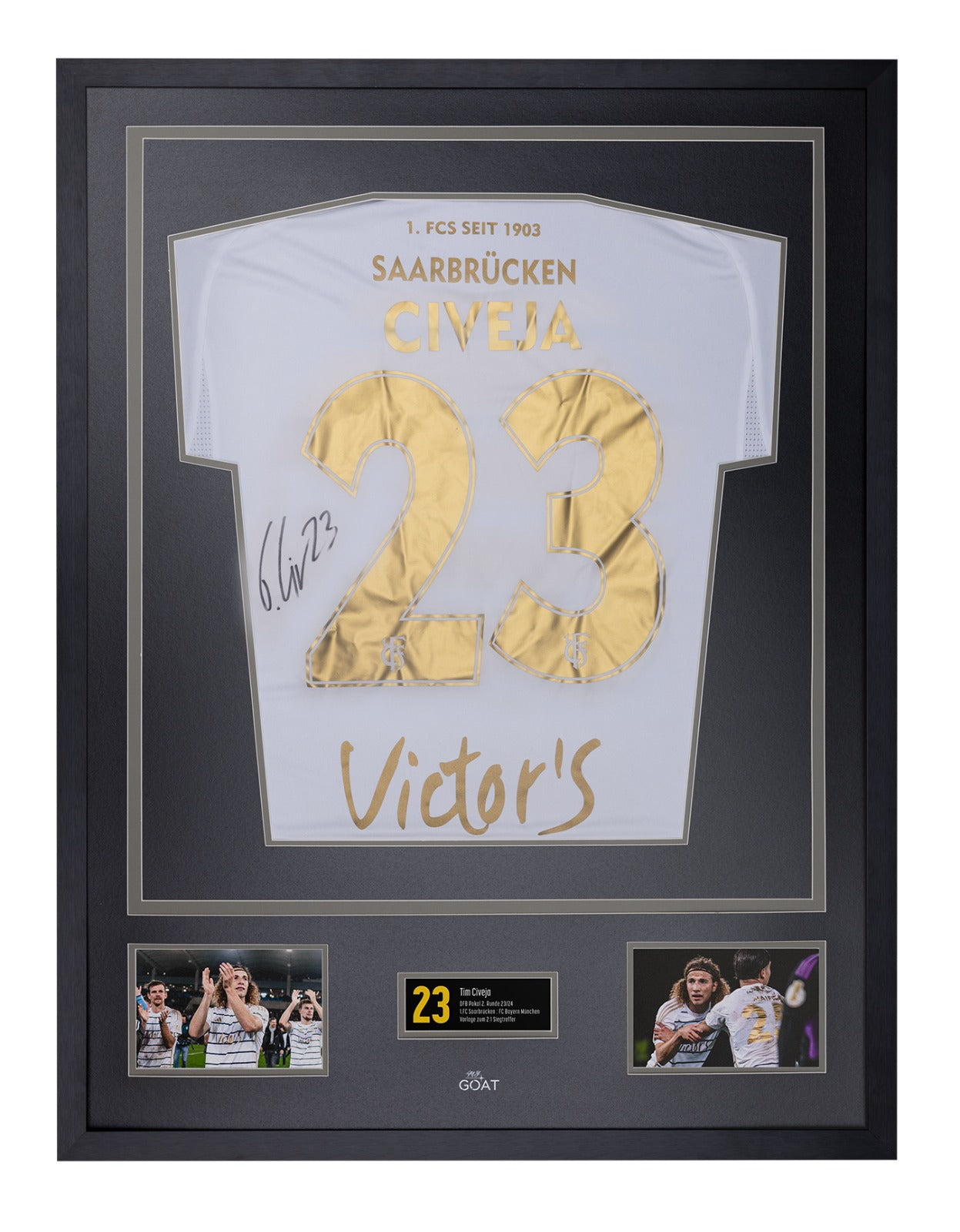 1. FC Saarbrücken 120 Jahre Signature Edition – Tim Civeja gerahmt & signiert