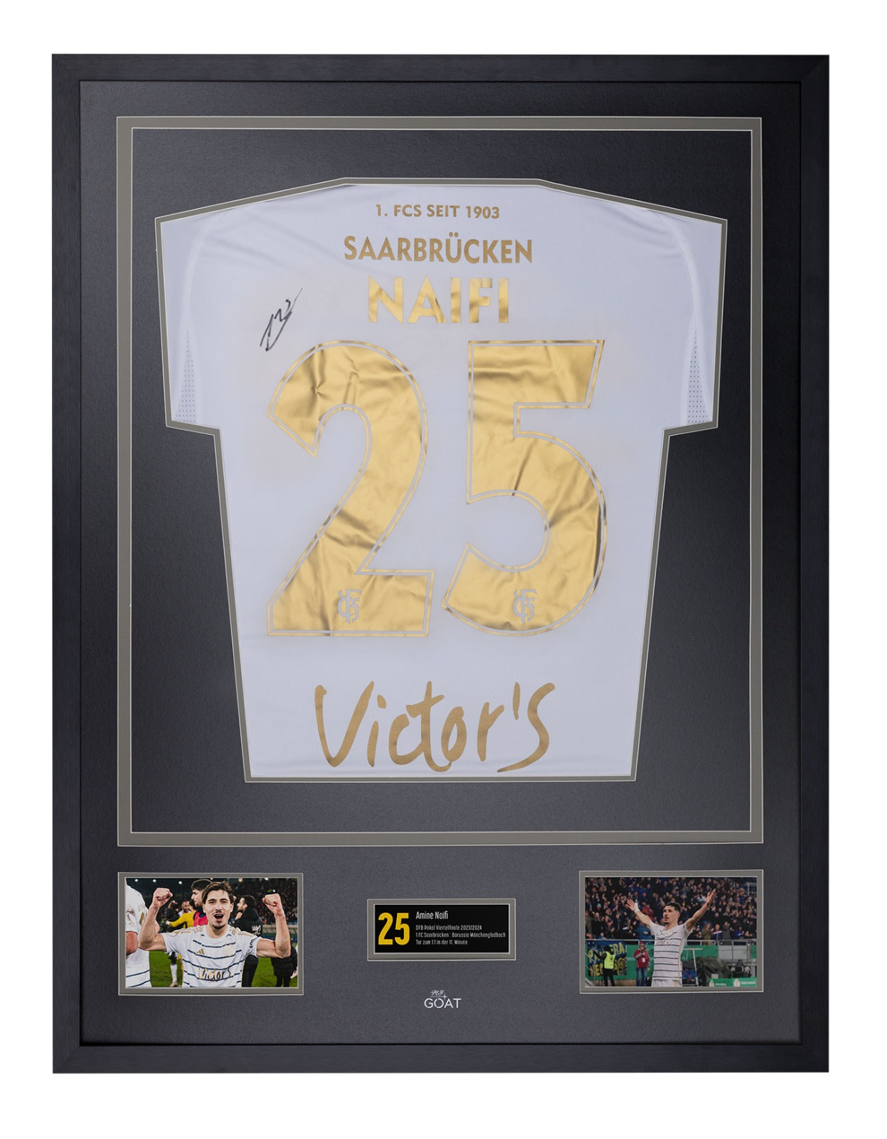 1. FC Saarbrücken 120 Jahre Signature Edition – Amine Naïfi gerahmt & signiert