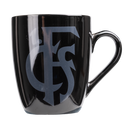 Tasse schwarzglanz mit Logo in grau FCS