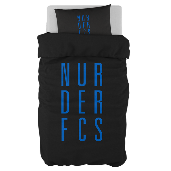 Bettwäsche mit Schriftzug "NURDERFCS"
