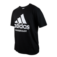 Adidas T-Shirt schwarz mit Schriftzug "Saarbrigge"