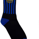 Socken blau - schwarz gestreift mit gesticktem Wappen